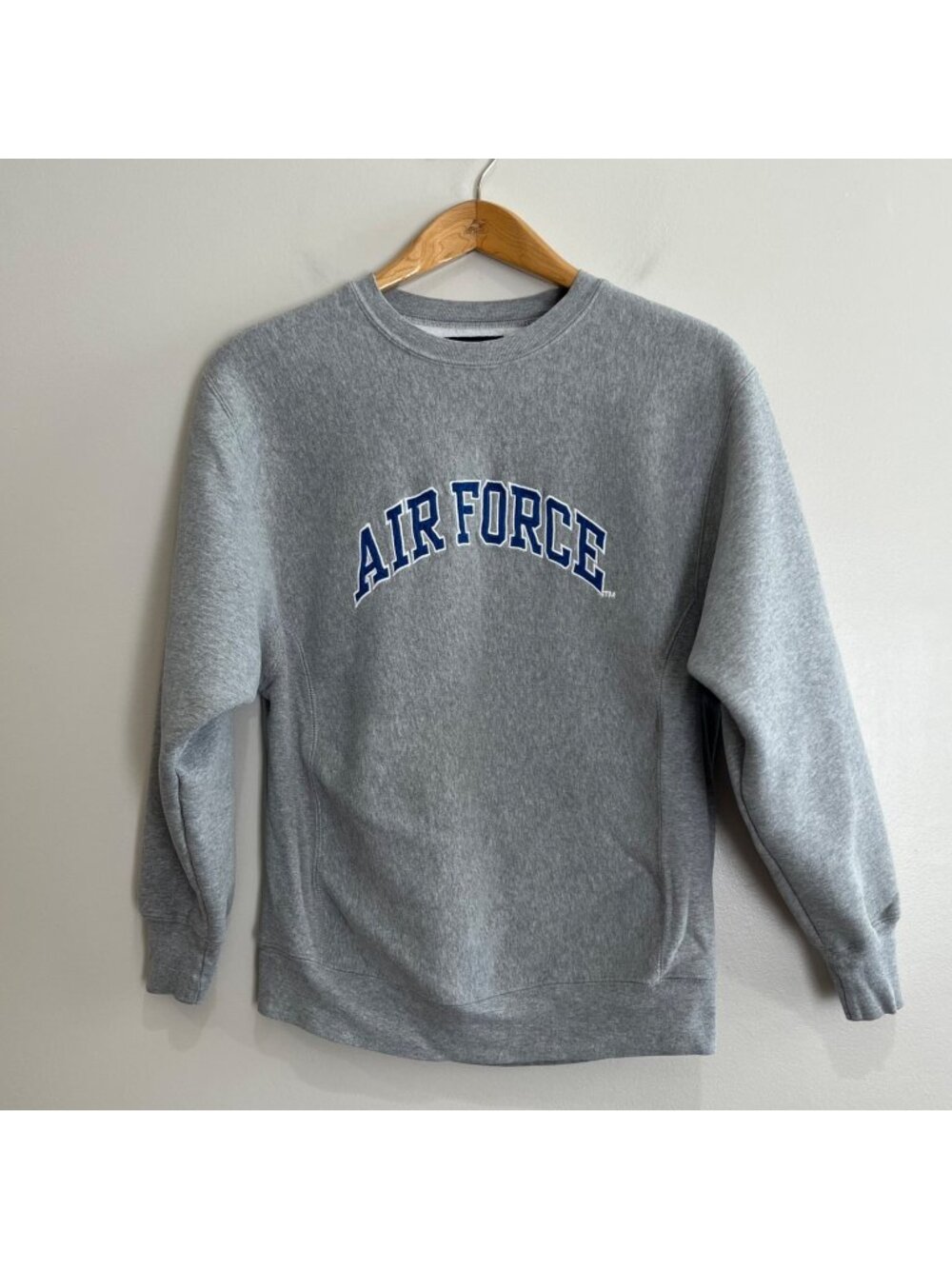 Steve & Barrys Vtg 90s Crewneck Air force Sweatshirt Mens S Gray Heavyweight